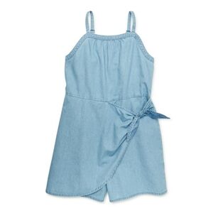 Wonder Nations Girls Denim Skort Romper Size 6-6x